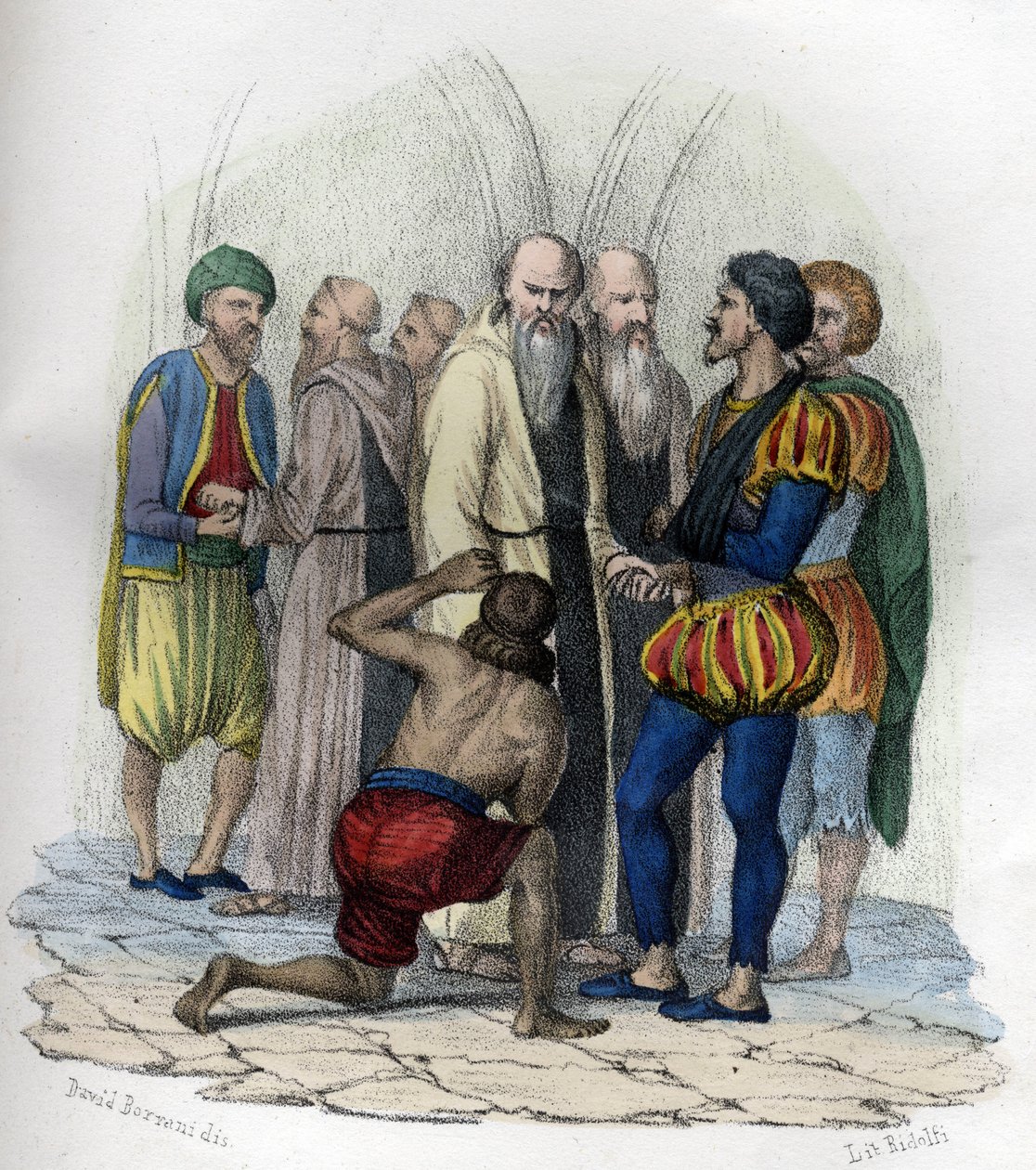 Miguel de Cervantes (1547-1616), escritor español, tomado prisionero en Argel en 1575. en “L
