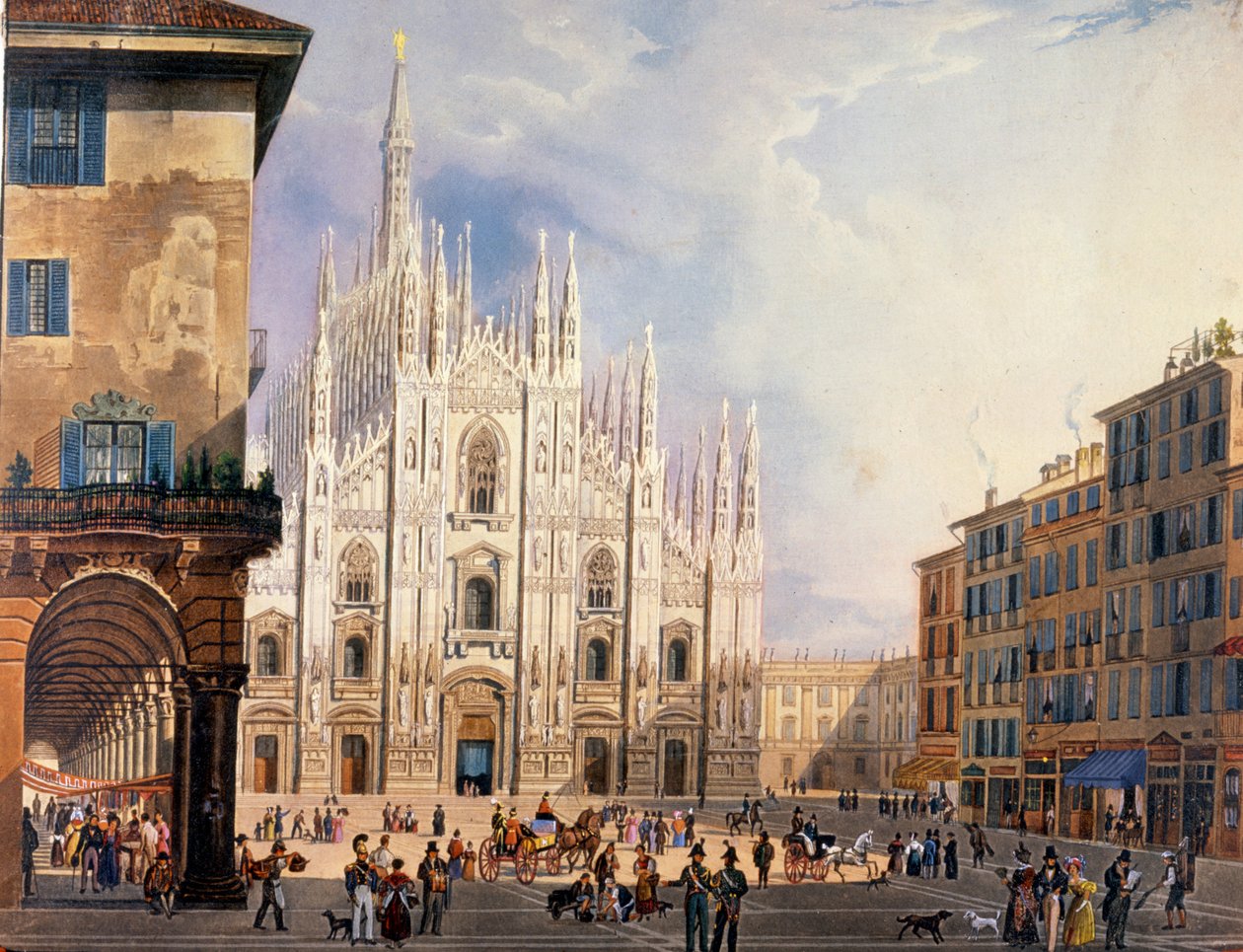 Milán, Plaza del Duomo alrededor de 1825 de Unknown artist
