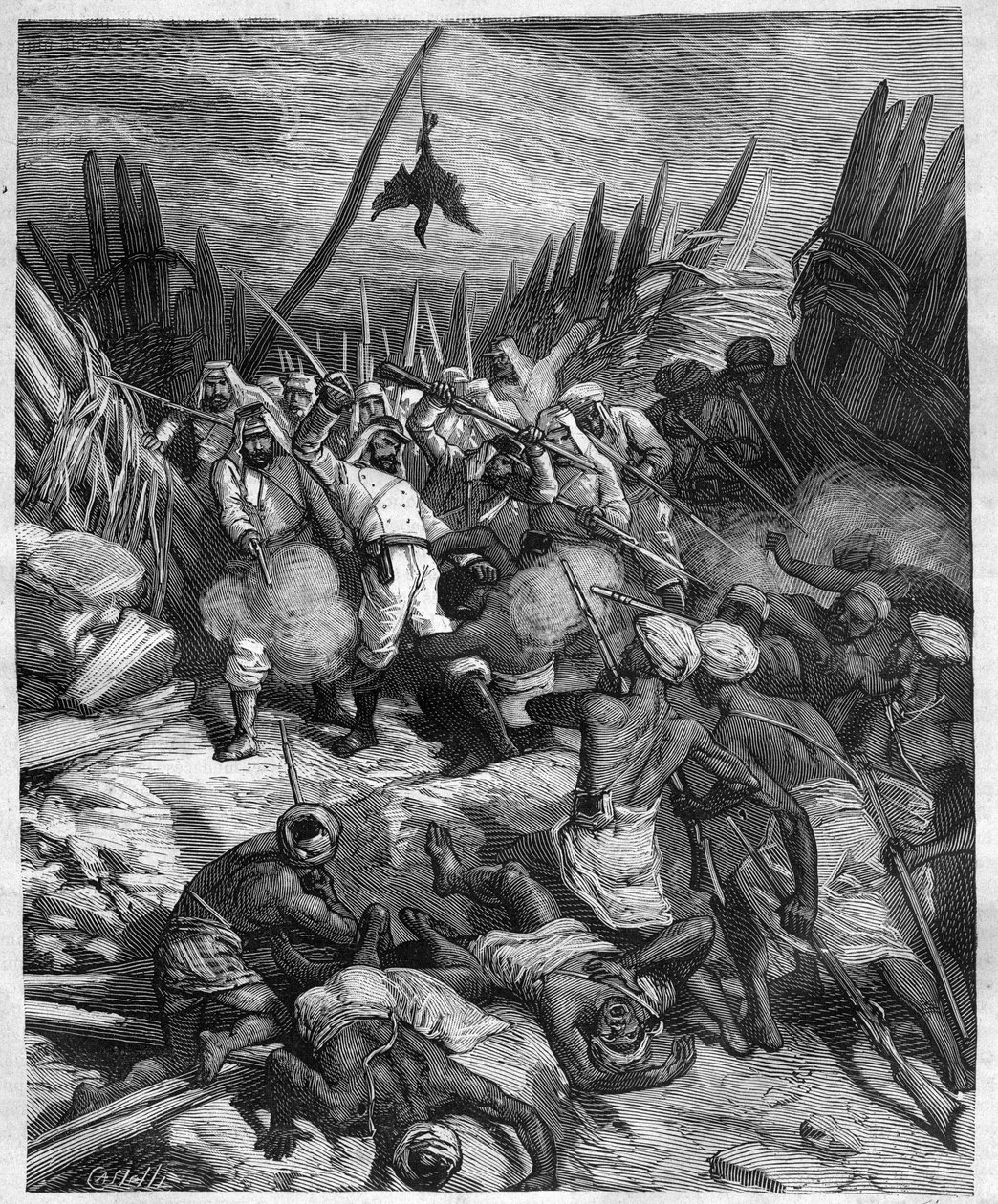 Misión a Senegal por Gustave Borgnis Desbordes (General Borgnis-Desbordes) (1839-1900), militar francés. Grabado por Castelli en “journal des voyages” 1881 de Unknown artist