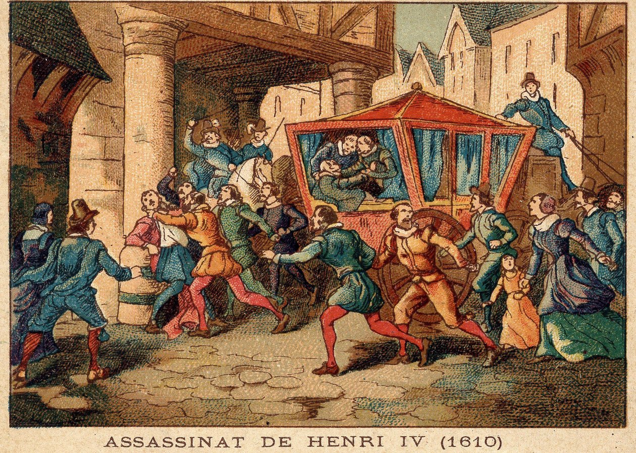 Asesinato de Enrique IV y arresto de Ravaillac el 14 de mayo de 1610 de Unknown artist