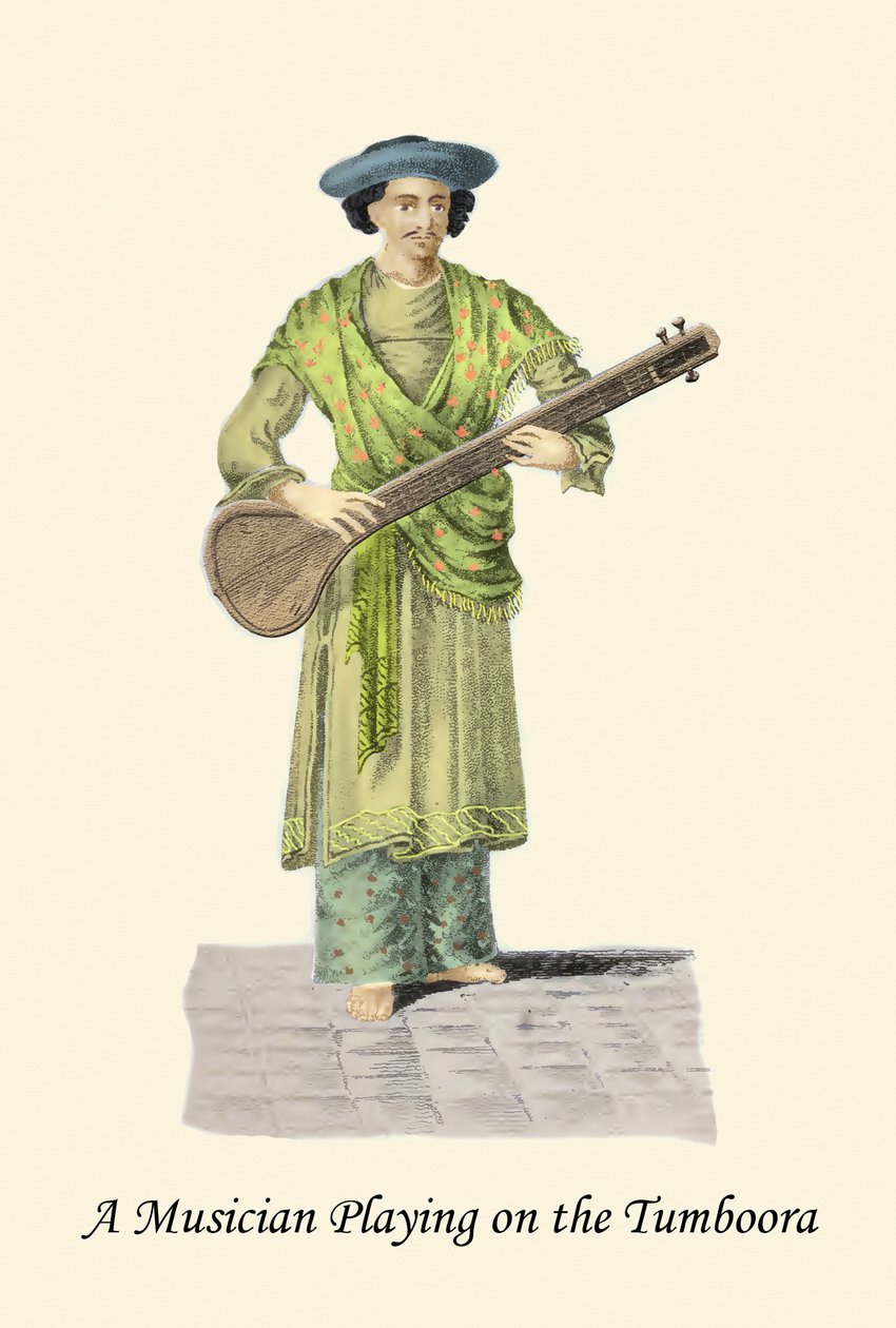 Músico tocando la tumboora de Unknown Artist