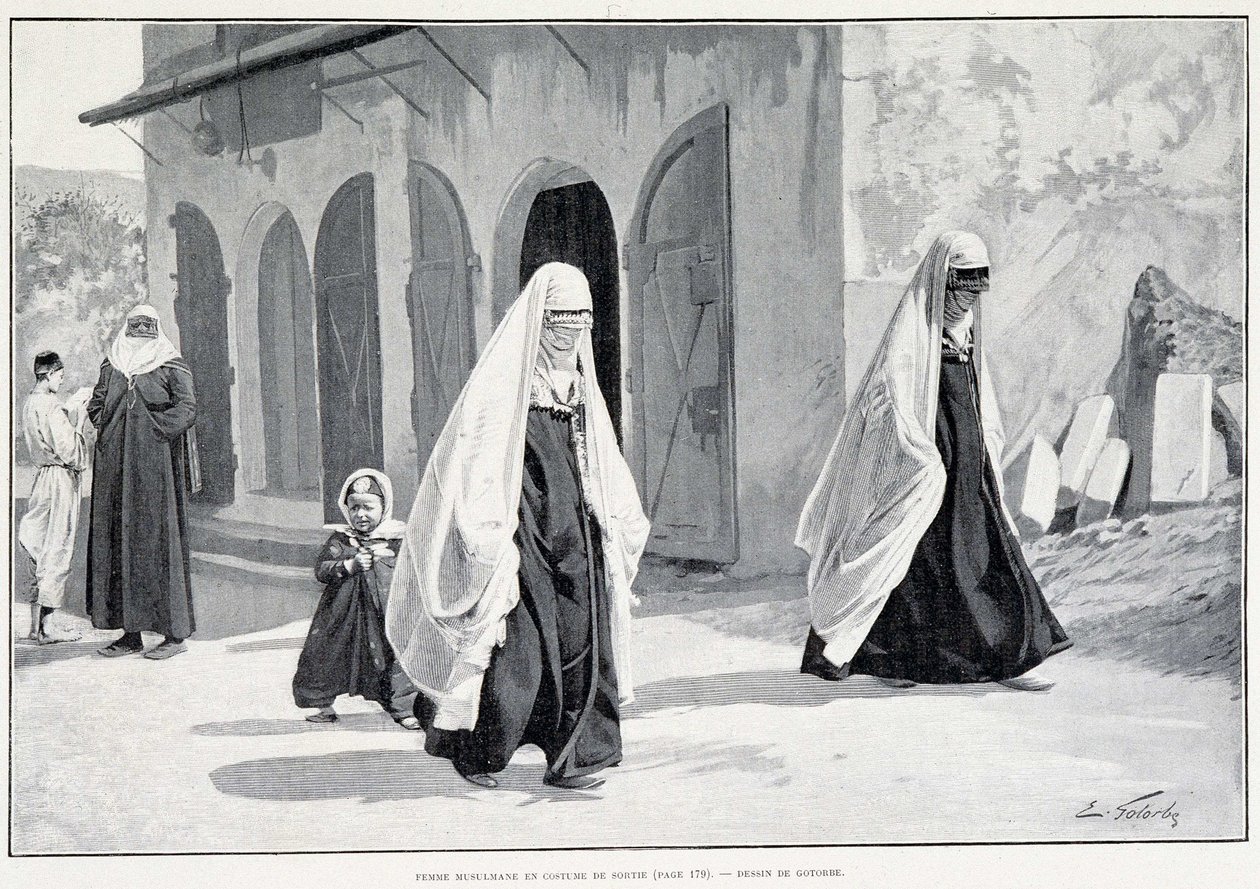 Mujeres musulmanas en Bosnia. En Tour du monde 1/1896 de Unknown artist
