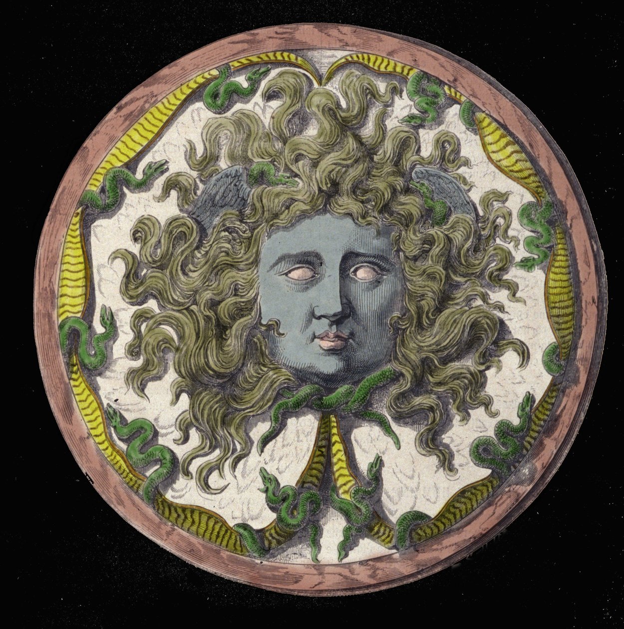 Mitología: representación de la Medusa, una de las tres Gorgonas. de Unknown artist