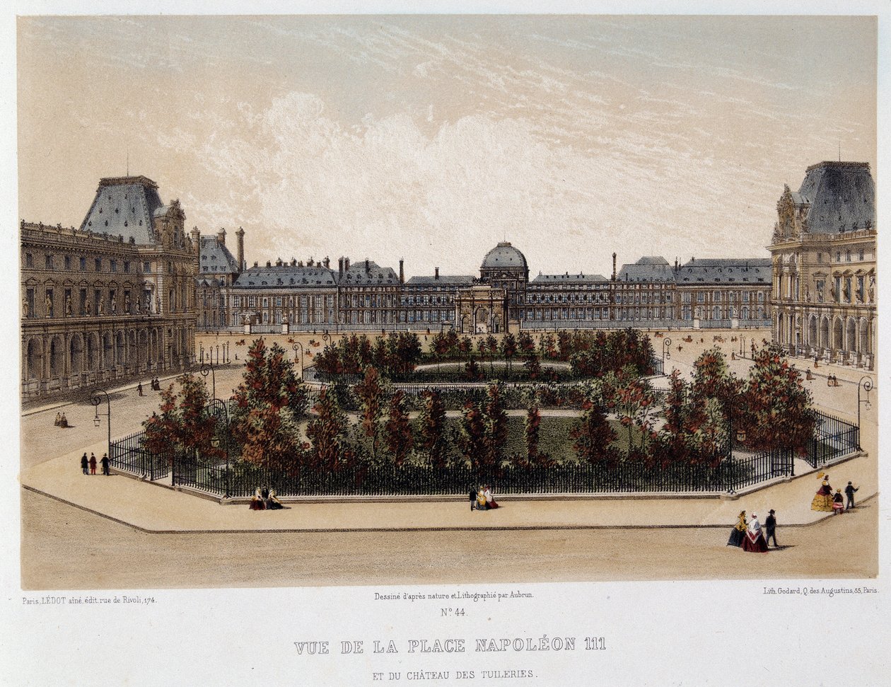 Plaza Napoleón III y el Palacio de las Tullerías de Unknown artist