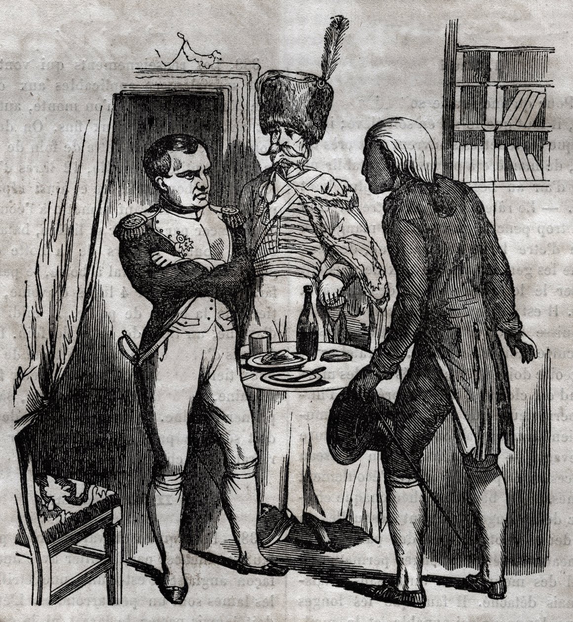 Napoleón I en presencia de Jean Nicolas Corvisart (1755-1821) doctor. Grabado inglés en "La Santé Universelle - Guide Medical des Families" 1852 de Unknown artist