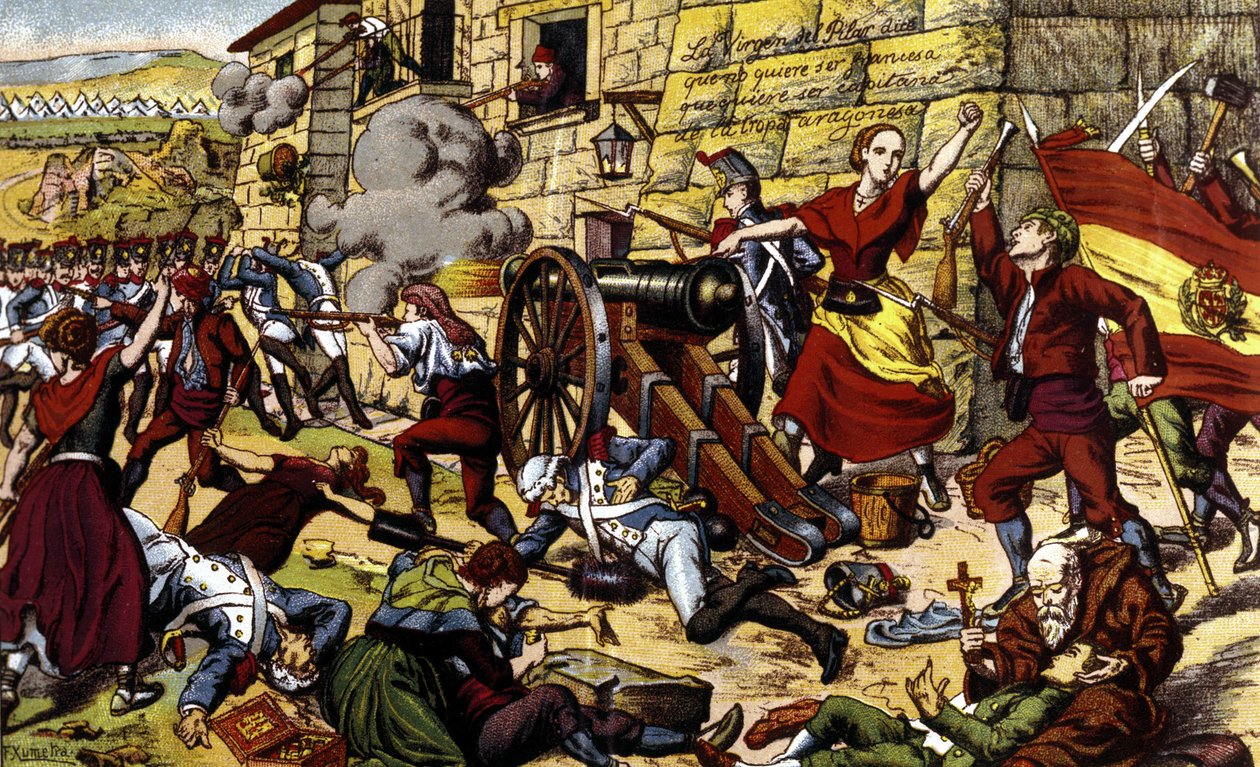 Guerras Napoleónicas: El sitio de Zaragoza (15 de junio - 14 de agosto) de Unknown artist