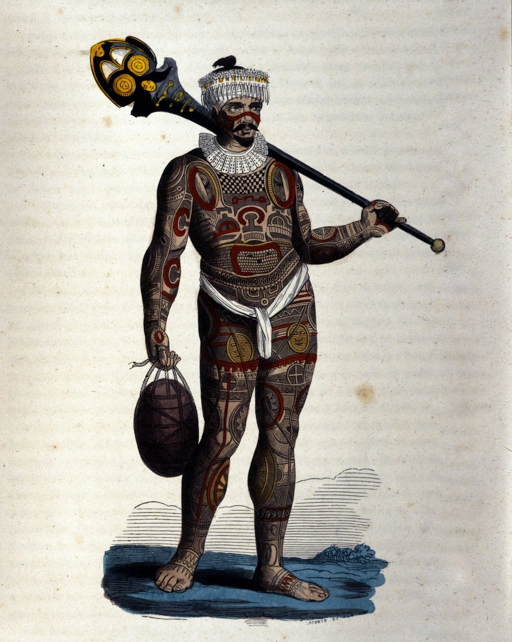 Nativo de Nuku-Hiva (Isla Marquesas). de Unknown artist