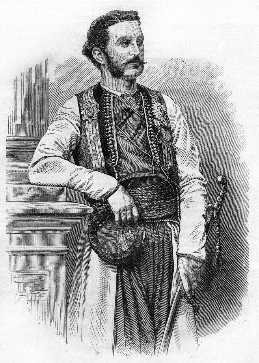 Nicolás I (1841-1921), en 1869. Príncipe de Montenegro y luego Rey de Montenegro. de Unknown artist