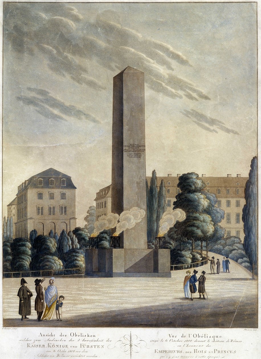 Obelisco frente al castillo de Weimar de Unknown artist