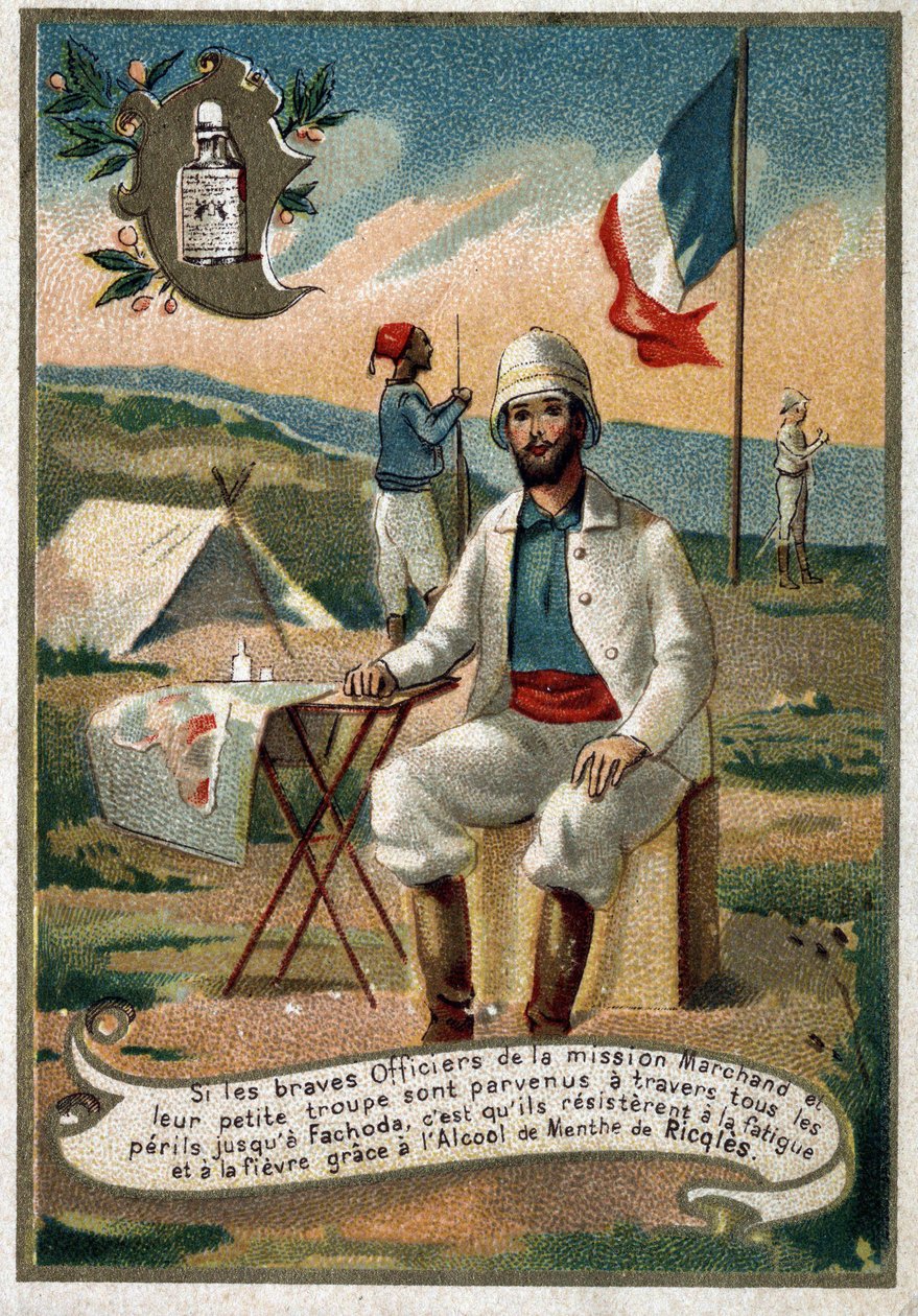 Oficial de la Misión Marchand. Cromolitografía del siglo XIX de Unknown artist