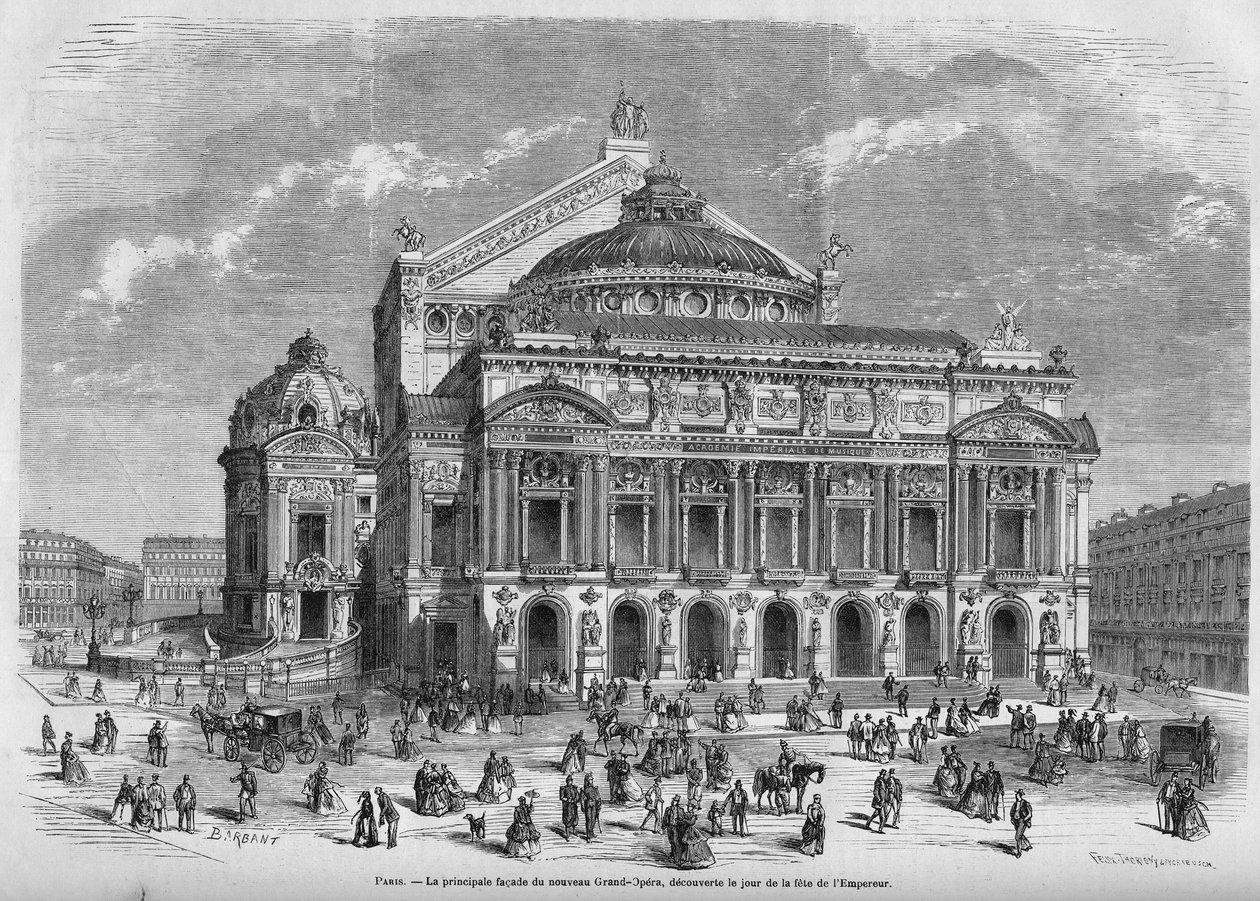 Ópera Garnier en 1867. de Unknown artist