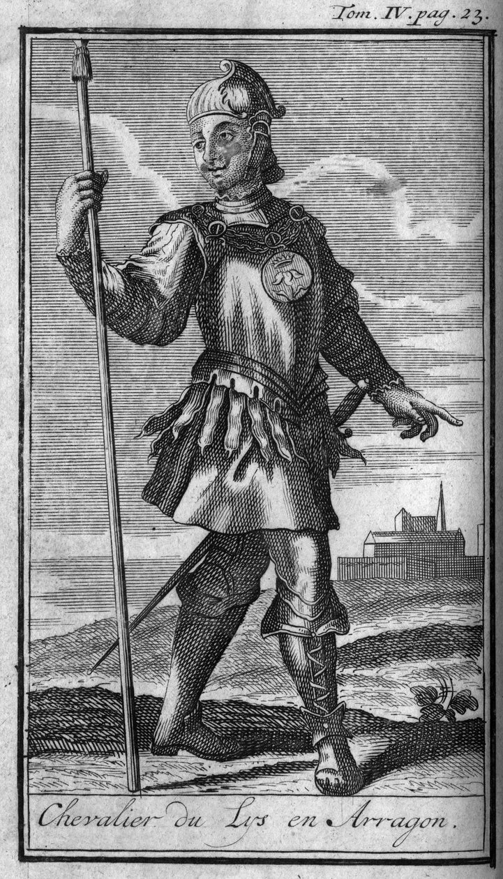 Órdenes de Caballería. Caballero de la Orden del Lirio en Aragón en el siglo XV en 