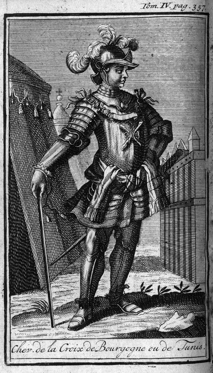Órdenes de Caballería. Caballero de la cruz de Borgoña o Túnez. De la 
