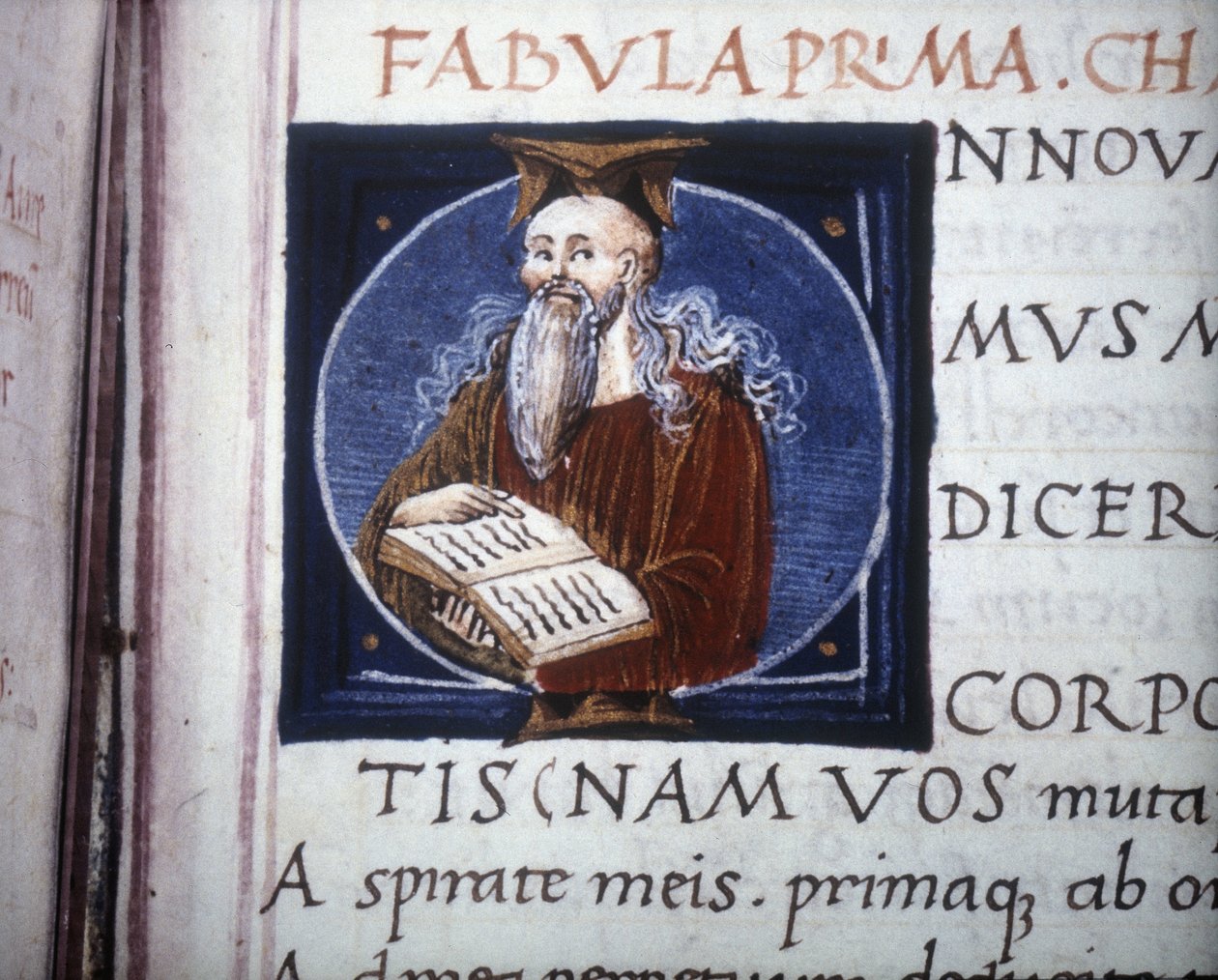 Ovidio (43 a.C. - 17 o 18 d.C.) representado en un manuscrito del siglo XV de Unknown artist