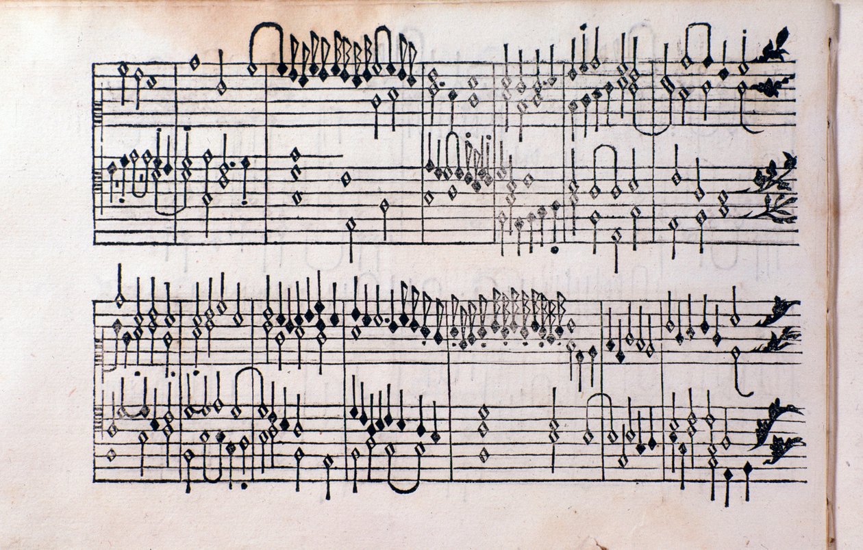 Página de Tablatura, libro 1 por Girolamo Cavazzoni de Unknown artist