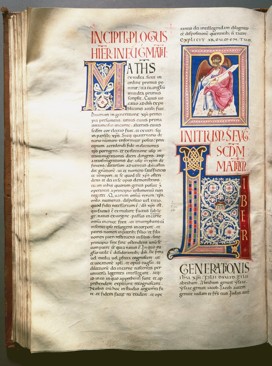 Página de un Exultet (canto litúrgico) (Ms.724/3-Carta7). Manuscrito iluminado del siglo XII. Roma, Biblioteca Casanatense de Unknown artist