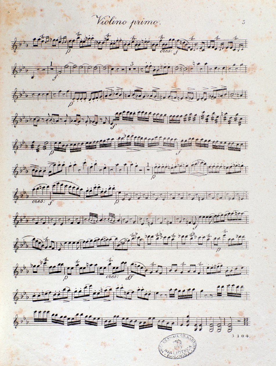 Página de partitura de la obertura de Alruna por Louis Spohr de Unknown artist