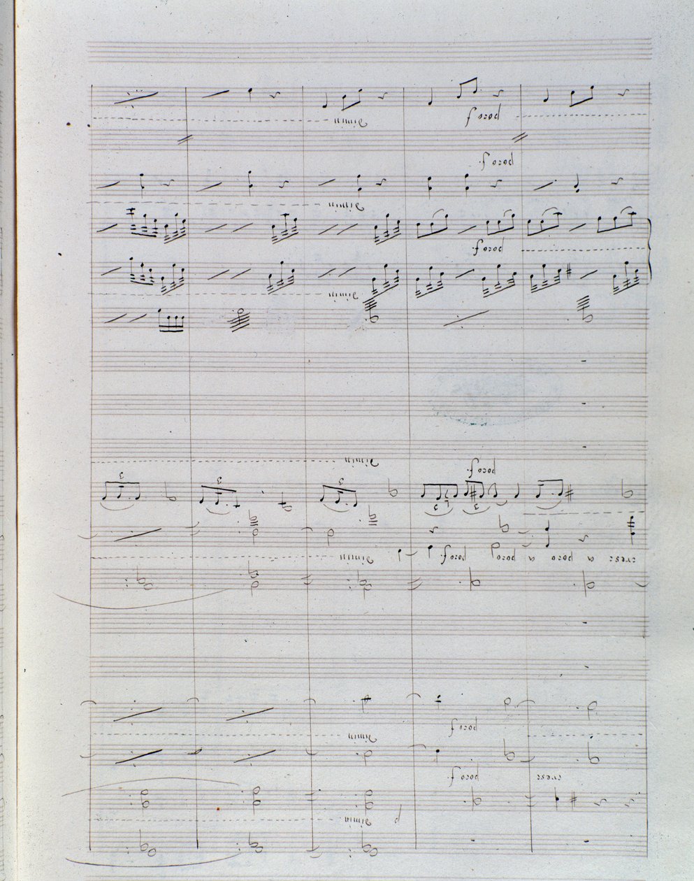 Página de la partitura de Waverley opus 1, obertura por Hector Berlioz de Unknown artist