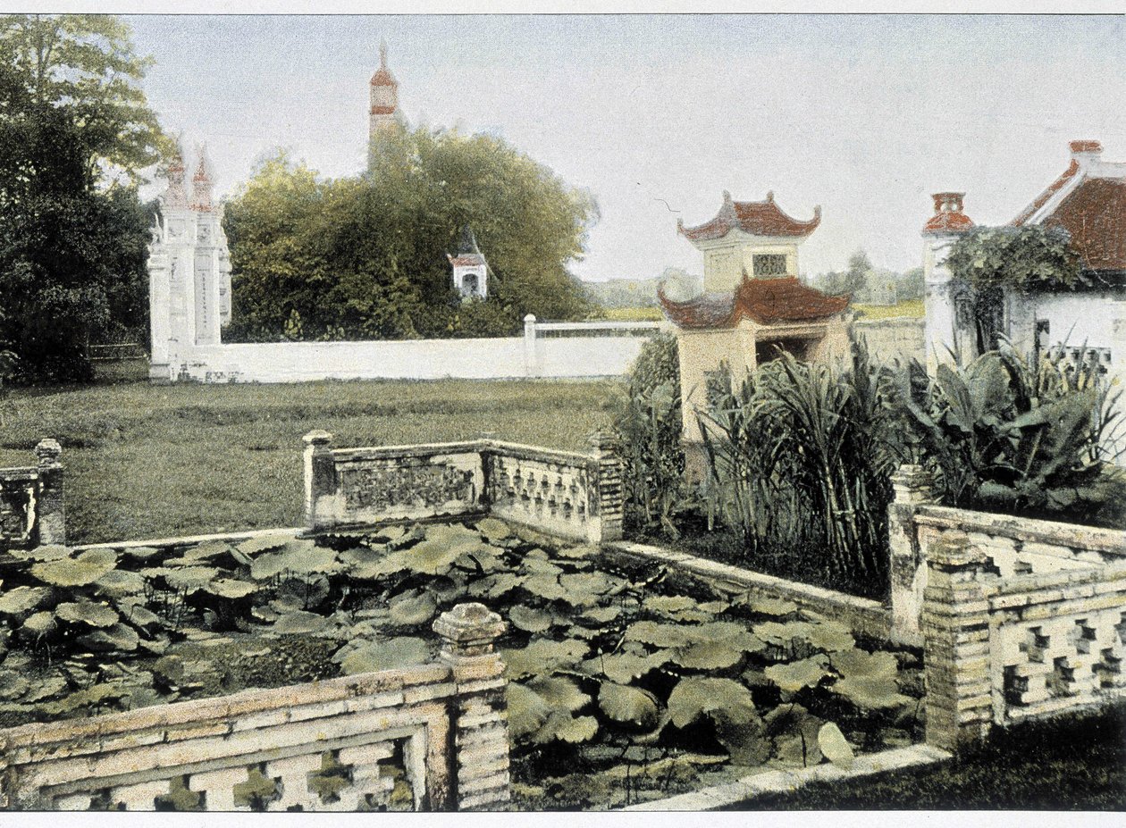 Pagoda del Pincel en Hanoi - en “Alrededor del Mundo”, finales del siglo XIX de Unknown artist