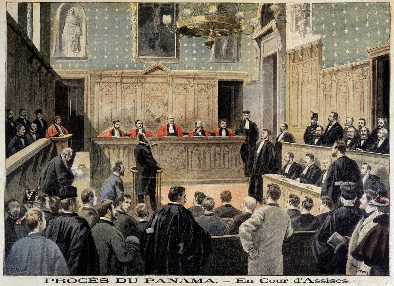 Caso de Panamá: el Tribunal de lo Penal - en "Le Petit Journal" del 02/01/1898 de Unknown artist