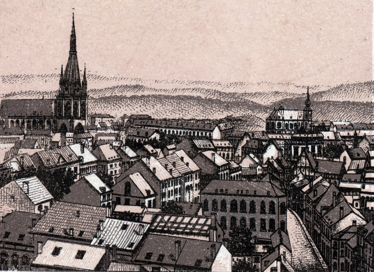 Panorama de Lieja en Bélgica en "El mundo ilustrado 168 vistas" Sin fecha (finales del siglo XIX) de Unknown artist