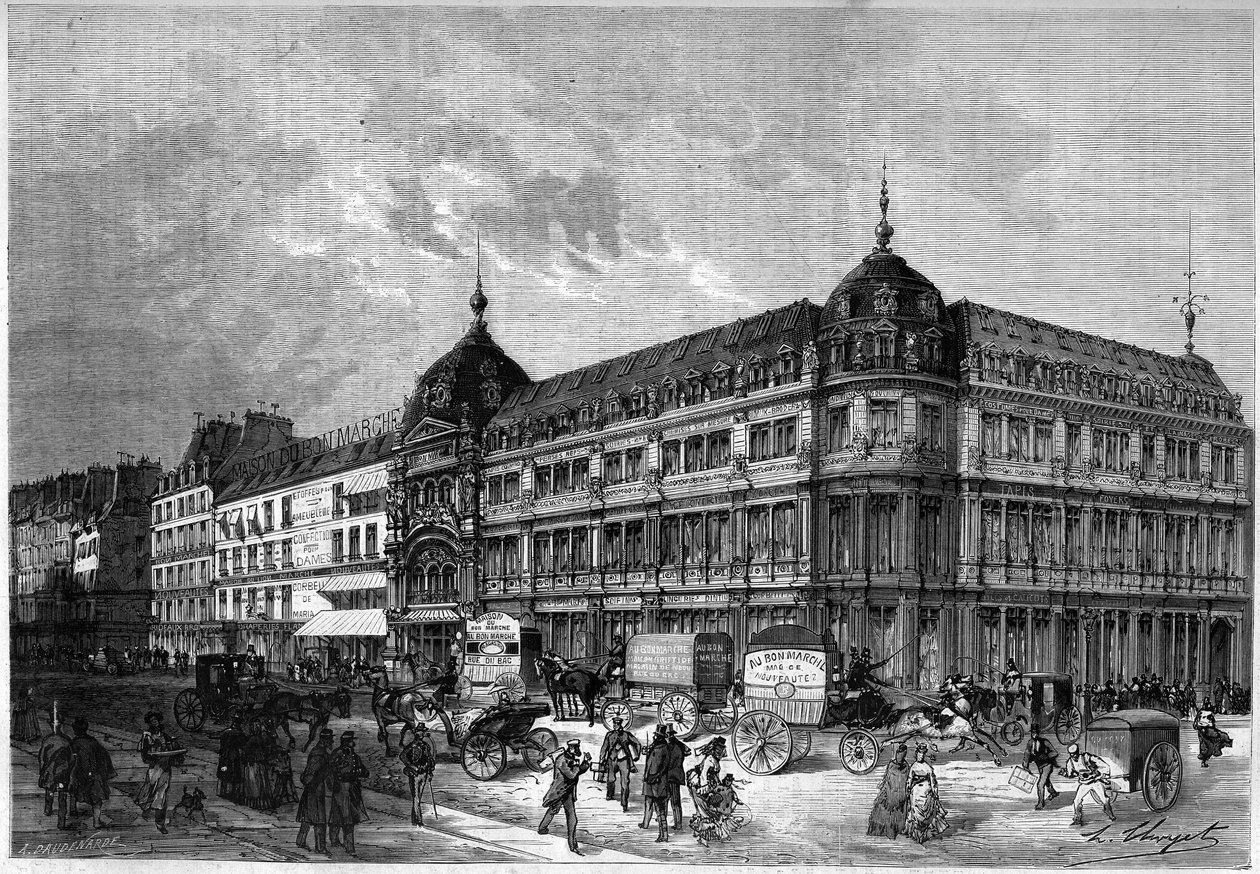 París 1872: nuevas tiendas, Au bon marché de Unknown artist