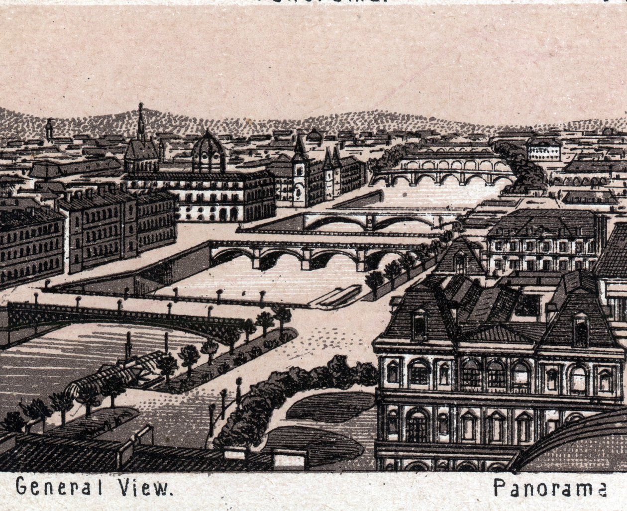 París, Francia: Vista General. En "El Mundo Ilustrado 168 vistas". Sin fecha (finales del siglo XIX). de Unknown artist