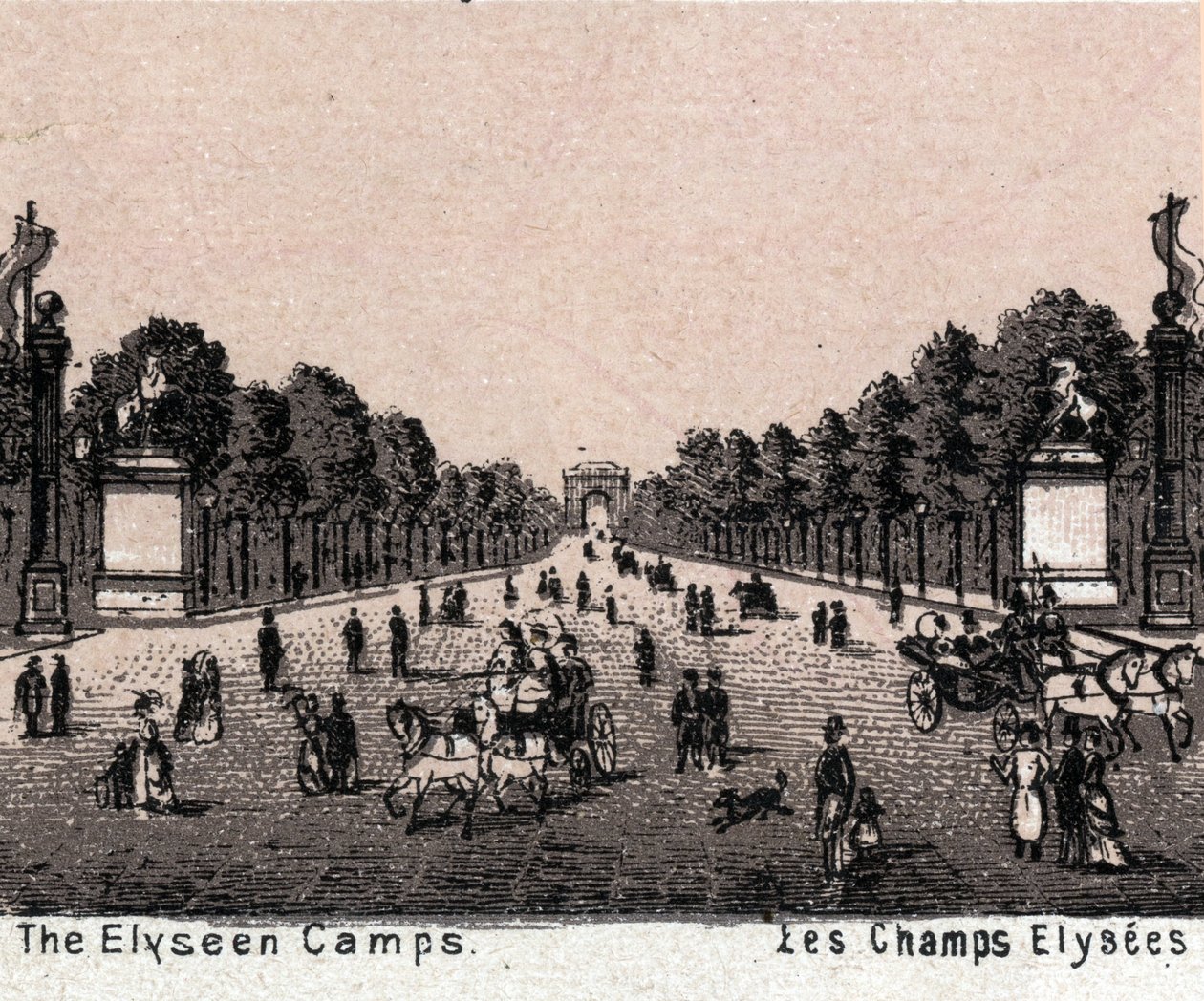 París, Francia: vista de los Campos Elíseos de Unknown artist