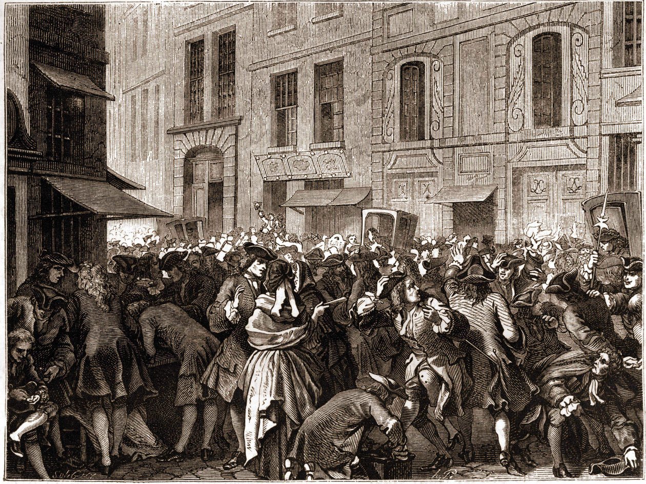 París IV arrondissement - La rue Quincampoix en 1720 en la época del sistema de John Law (1671 - 1729) - L