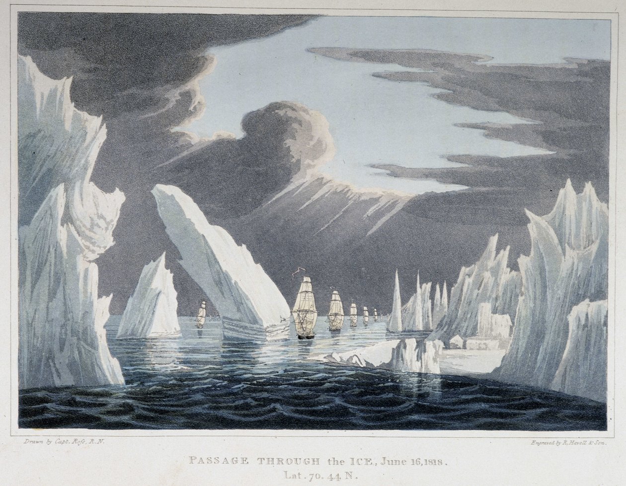 Paso a través de los icebergs, 16 de junio de Unknown artist