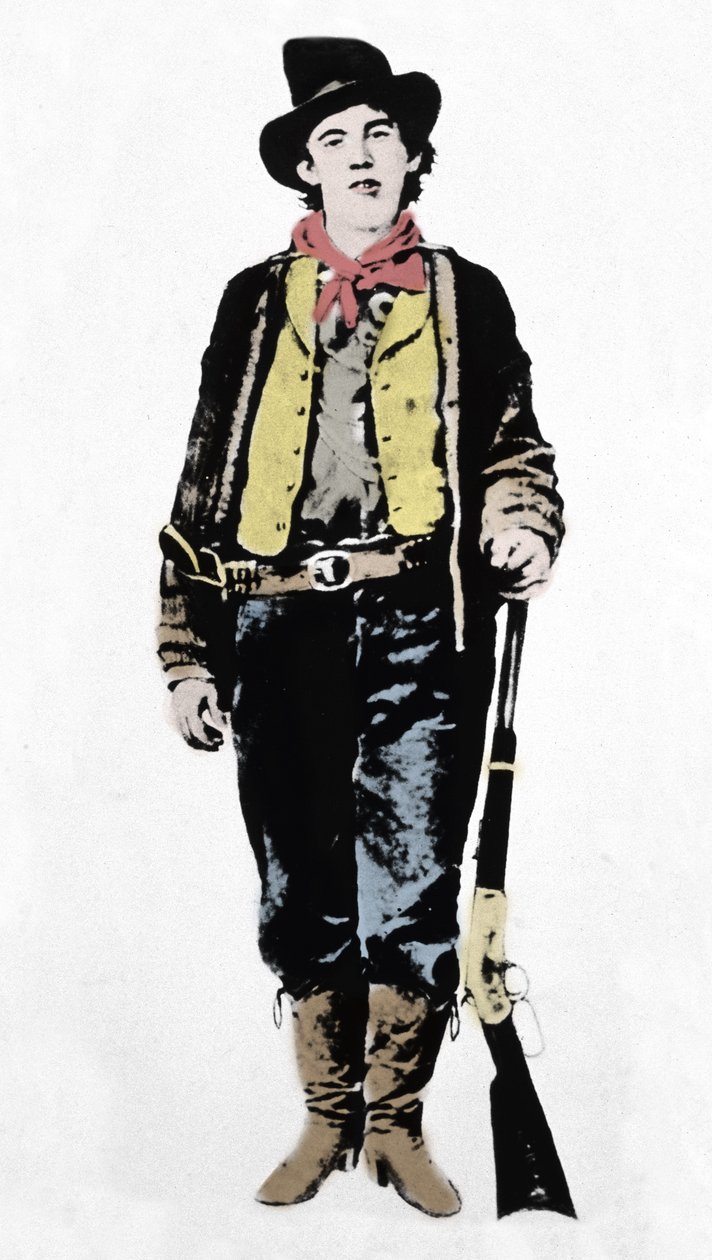 Pat Garrett (1850-1908), James Brent y John William Poe (1850-1923), sheriffs del condado de Lincoln, c1880-1882 (1954) de Unknown artist