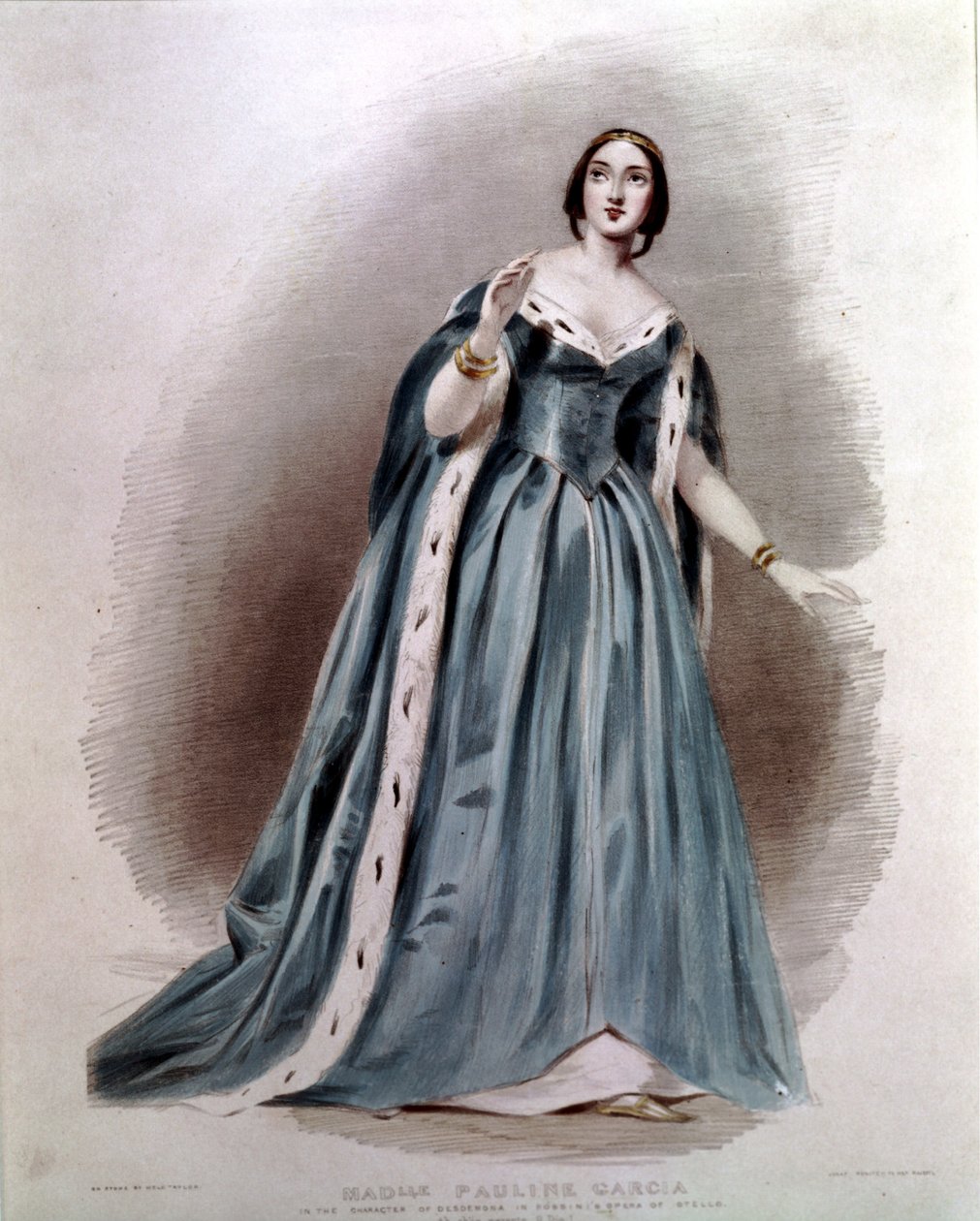 Pauline Viardot-García (1821-1910), cantante francesa, en el papel de Desdémona en Otello de Gioacchino Rossini de Unknown artist