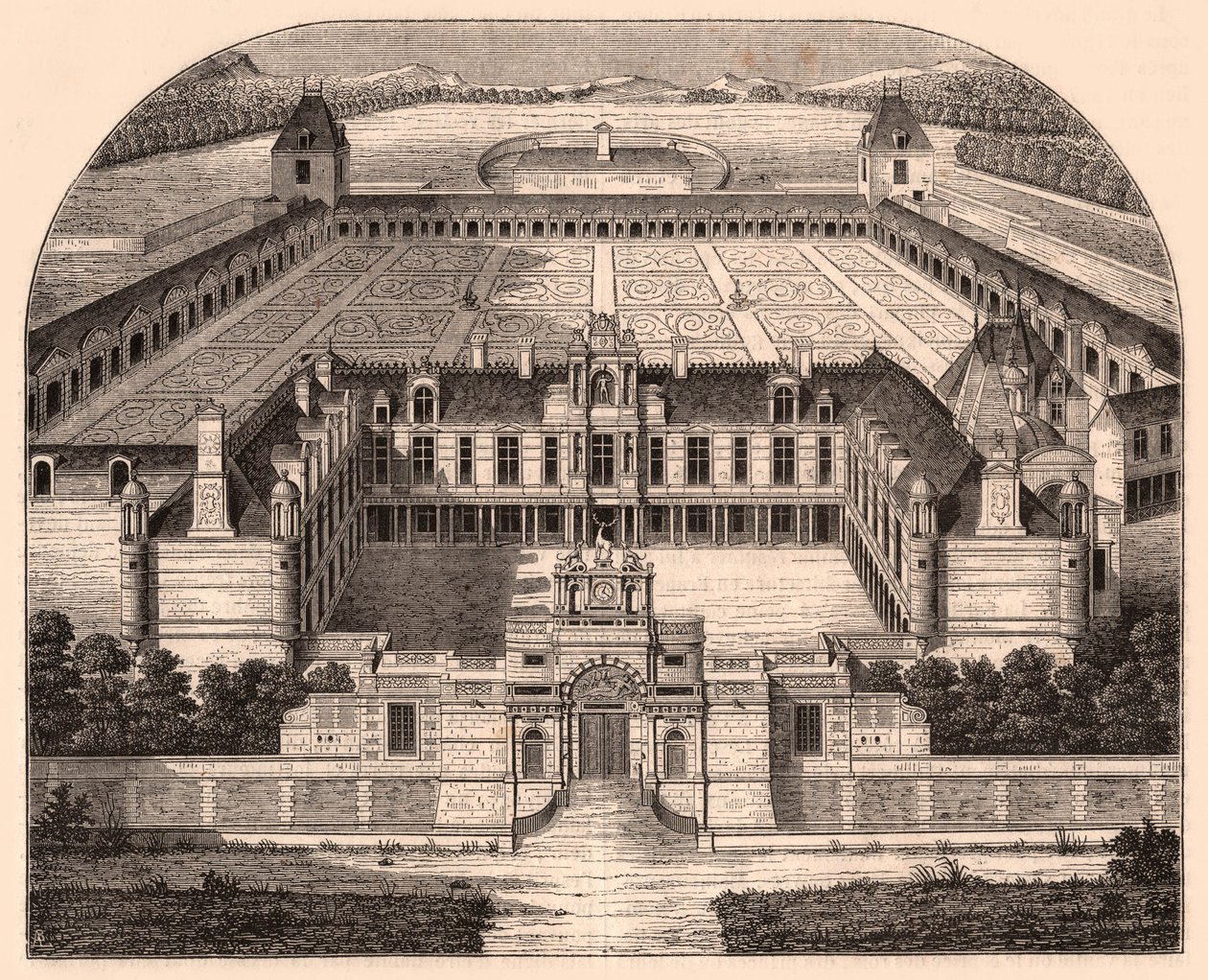 Vista en perspectiva del Château d