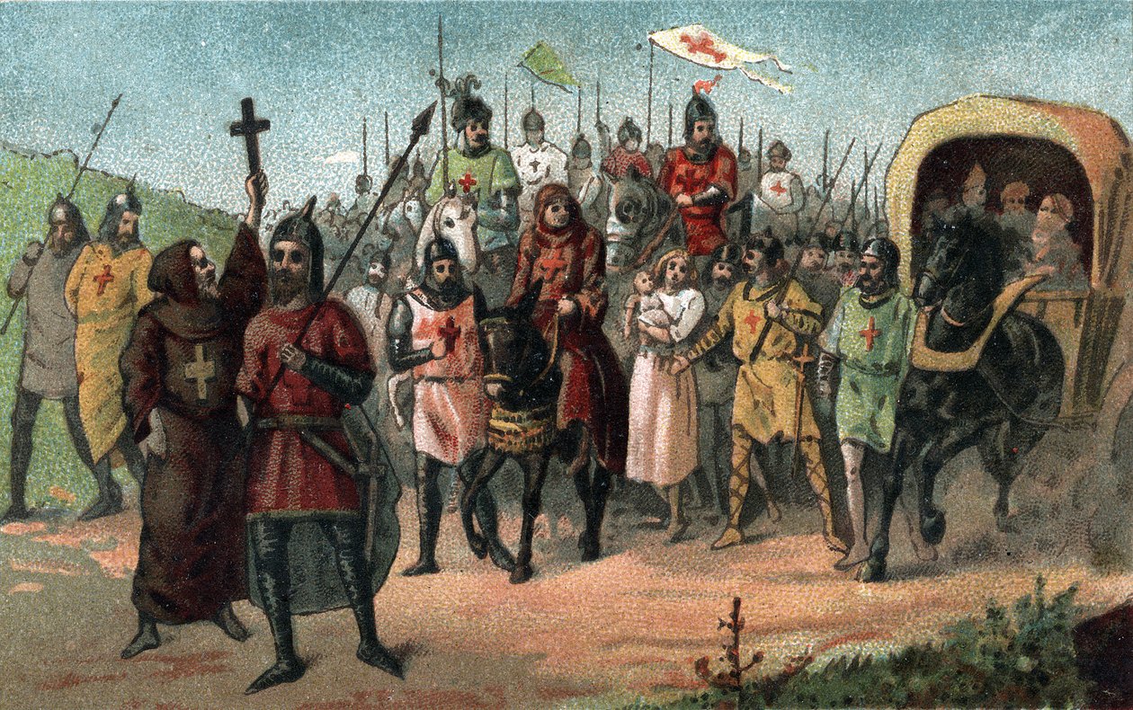 Pedro el Ermitaño predicando la Cruzada (1095-1099) de Unknown artist