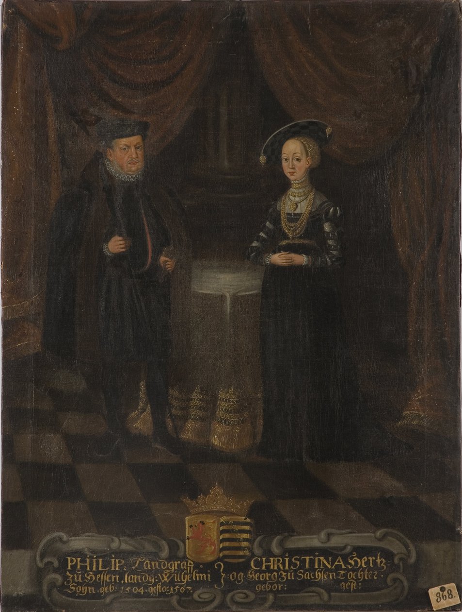 Felipe I, Landgrave de Hesse (1504-1567) y Cristina de Sajonia (1505-1549), Landgravina de Hesse de Unknown artist