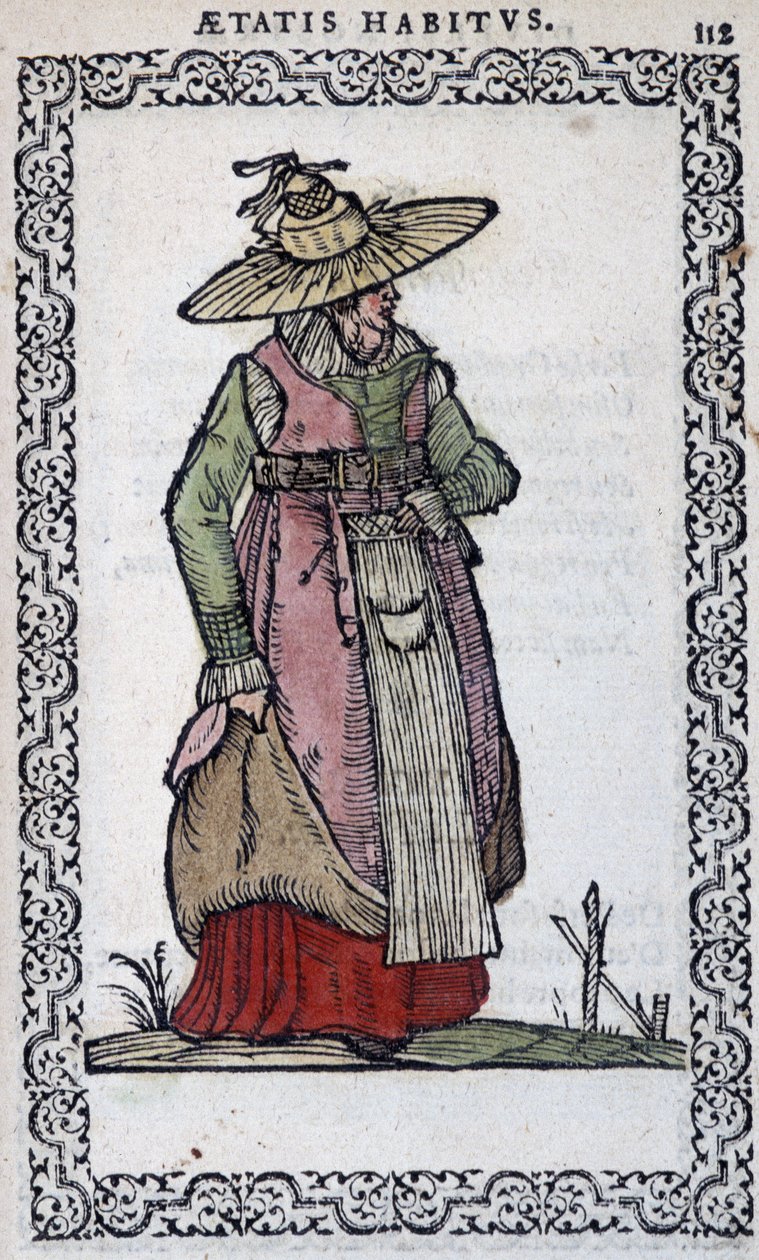 Mujer de Piamonte - en “Hábitos y efigies” de Jean Sulperius de Unknown artist