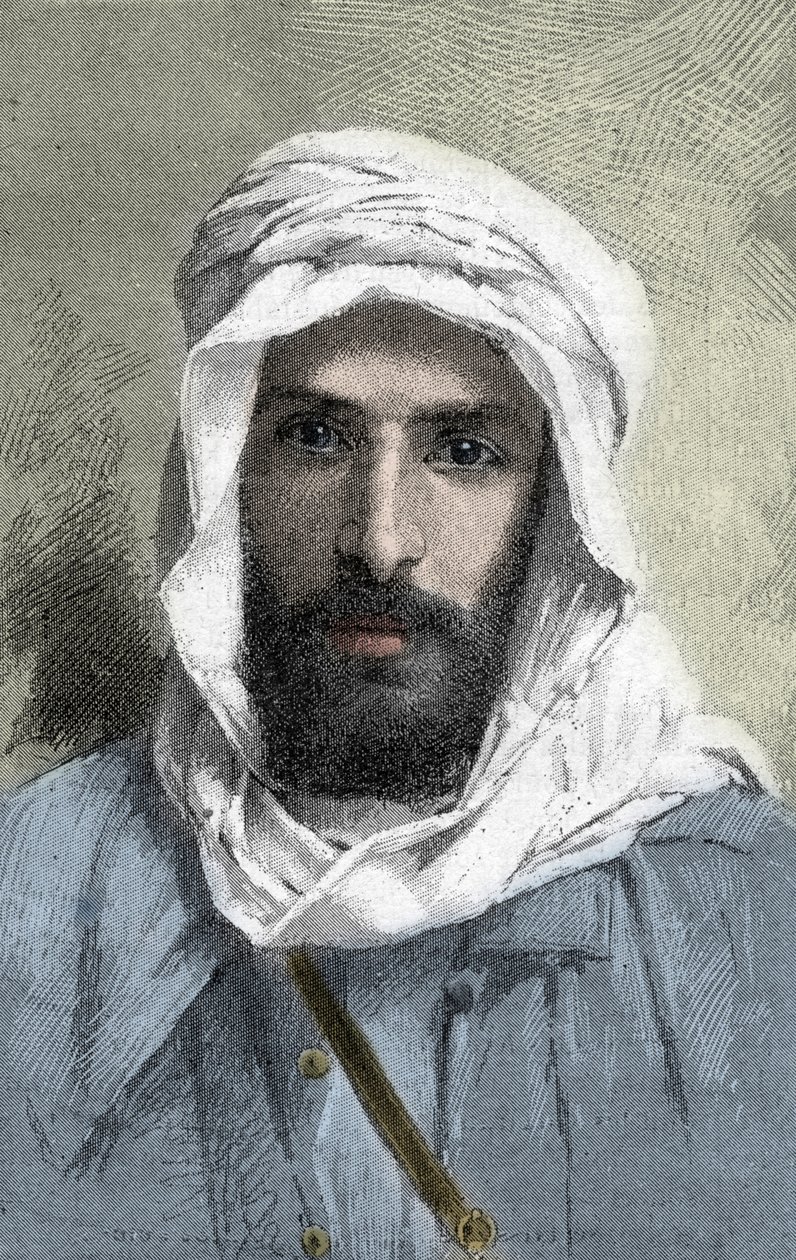 Pierre Paul François Camille Savorgnan de Brazza (1852-1905) explorador francés en África _ Retrato de Pietro Paolo Savorgnan di Brazza o Pierre Paul François Camille Savorgnan de Brazza en francés (1852-1905) Gobernador General del Congo francés circa 188 de Unknown artist