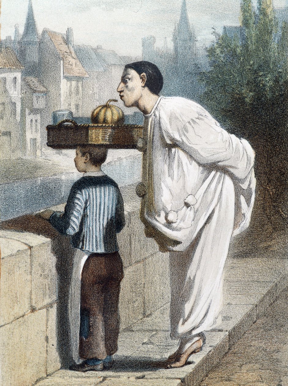 Pierrot huele una fruta - finales del siglo XIX de Unknown artist