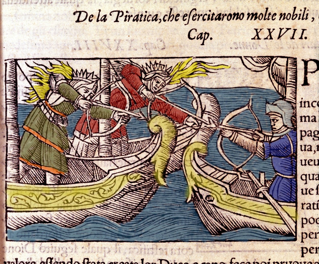 La piratería fue practicada por muchas mujeres nobles escandinavas. Grabado de “Historia de gentium septentrionalium” de Olaus Magnus, Venecia 1567. de Unknown artist
