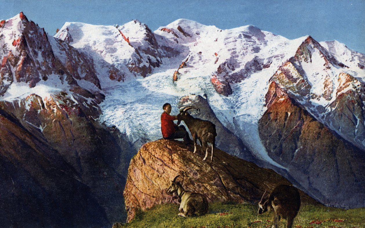 Planpraz, vista sobre el Mont Blanc, Chamonix de Unknown Artist
