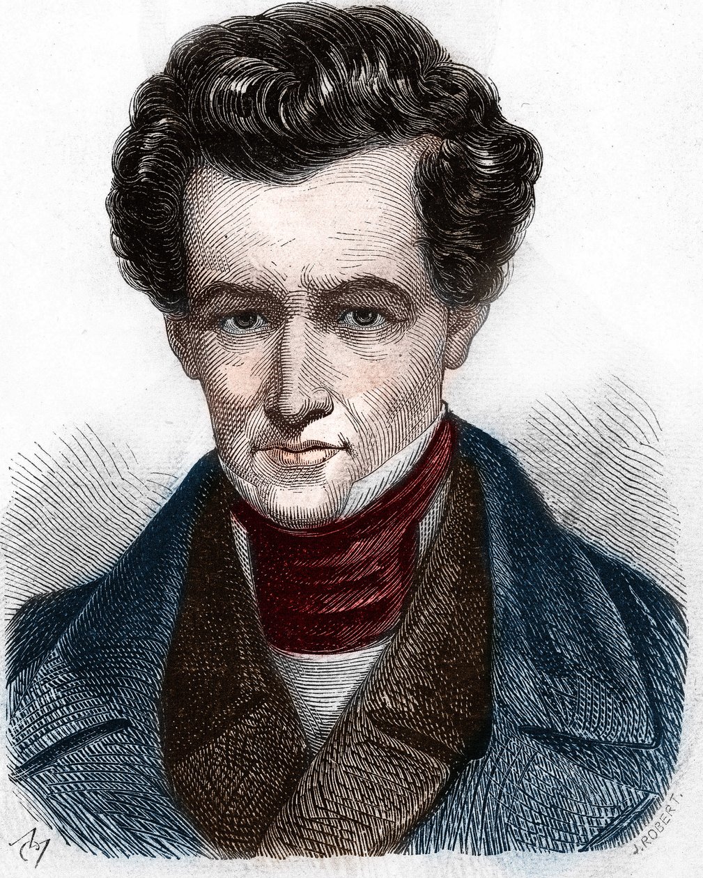 Retrato de Armand Carrel (1800-1836), periodista francés. de Unknown artist