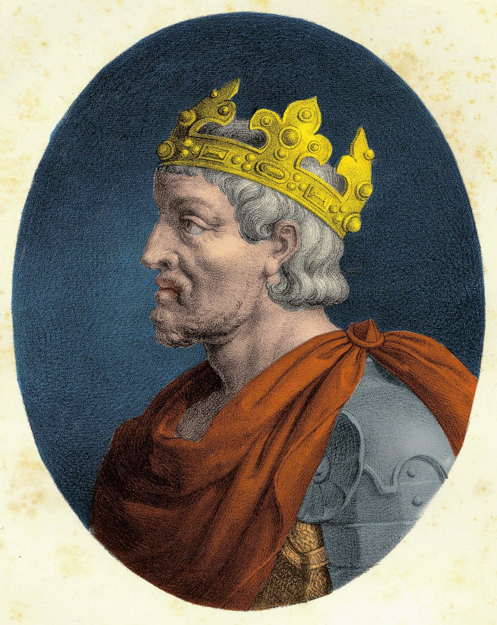Retrato de Pipino el Breve (c. 714 - 768) de Unknown artist