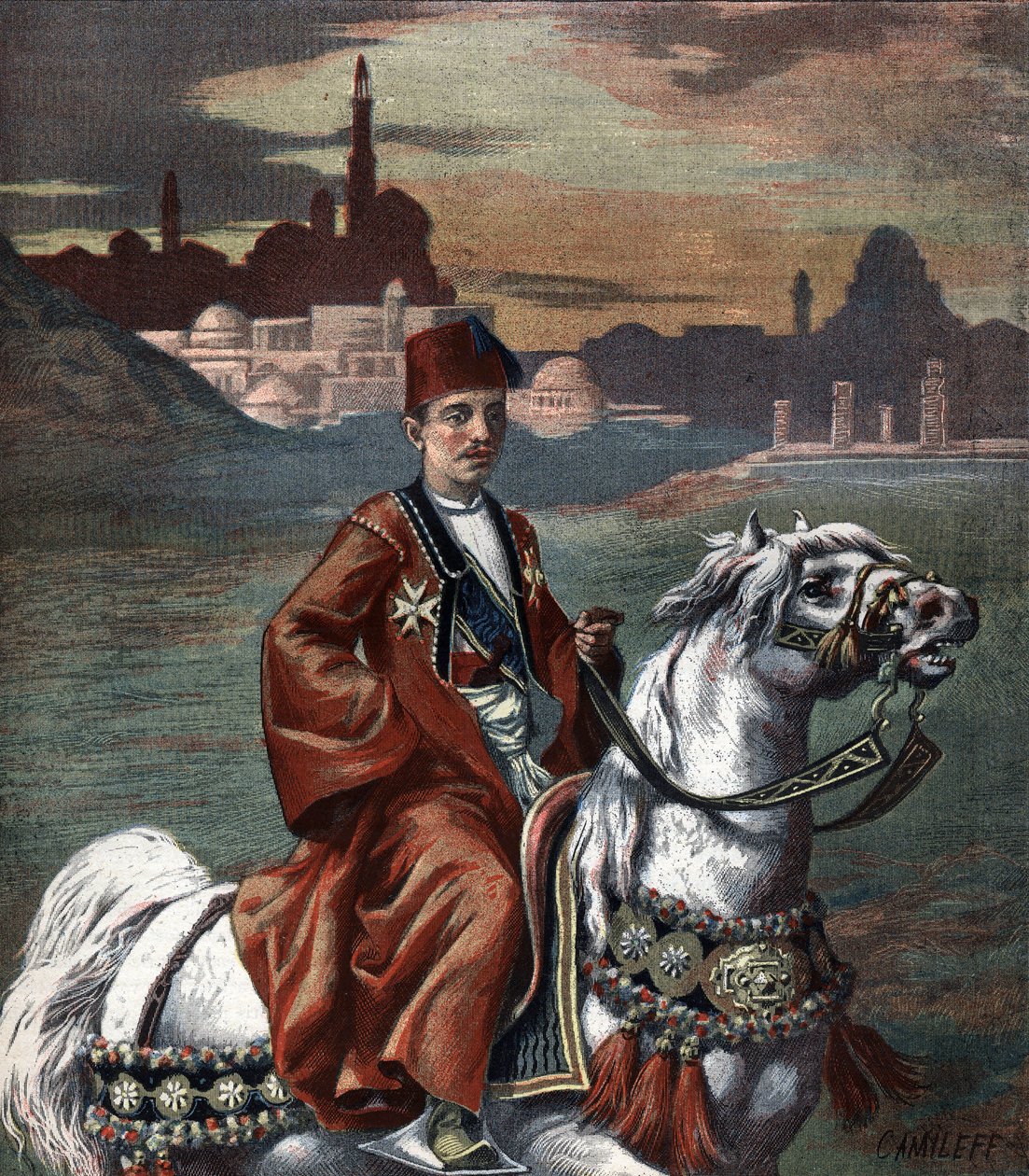 Retrato de Abbas II Hilmi, jedive de Egipto de 1892 a 1914. de Unknown artist
