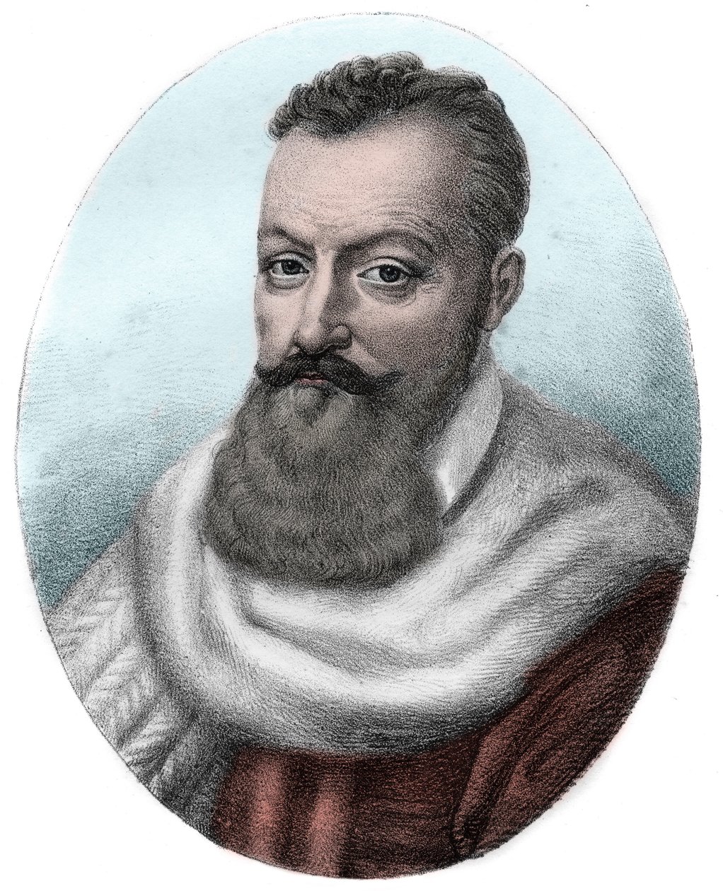 Retrato de Achilles de Harlay primer Presidente del Parlamento de París - Retrato de Achilles de Harlay, Conde de Beaumont Magistrado francés primer presidente del Parlamento de París (1536 -1619) de Unknown artist