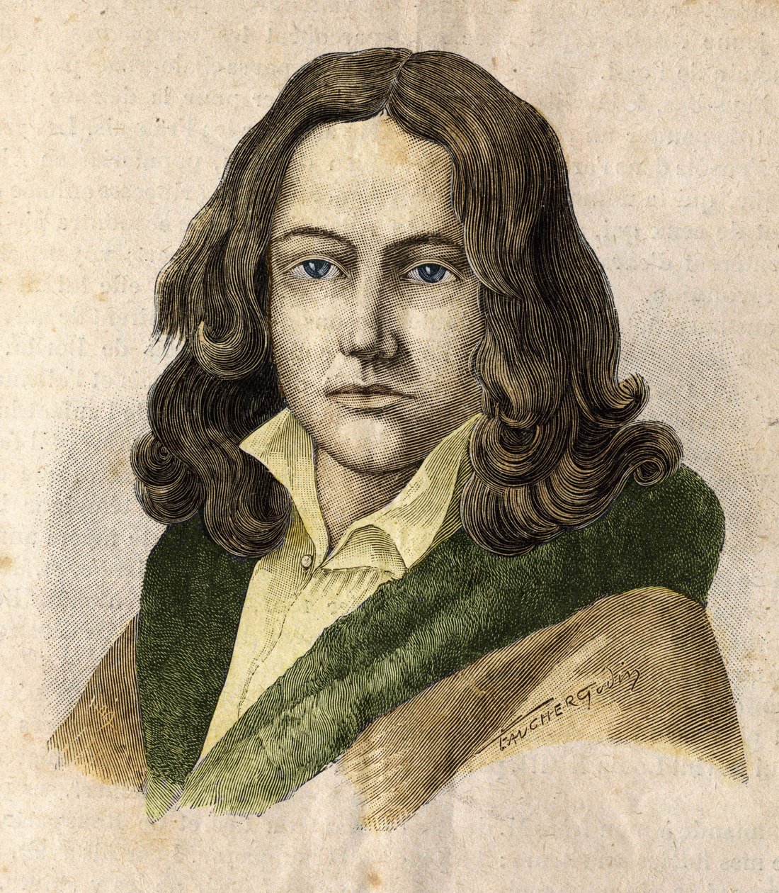 Retrato de Adelbert de Chamisso (1781 - 1838) - en “Les Contemporains”, finales del siglo XIX. de Unknown artist