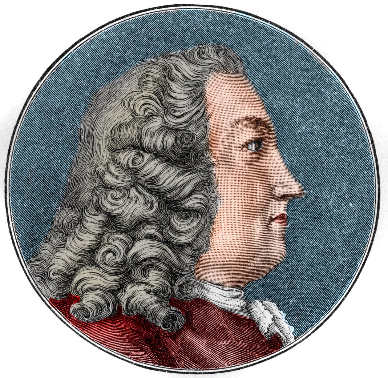 Retrato de Albrecht von Haller, médico, fisiólogo y botánico suizo (1708-1777) de Unknown artist