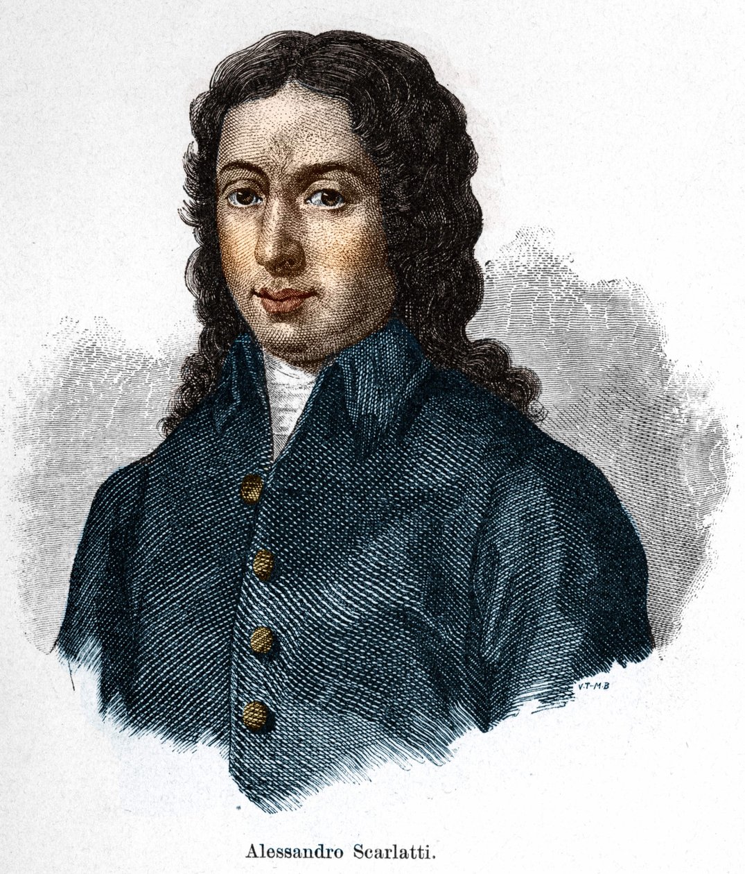 Retrato de Alessandro Scarlatti (1660 - 1725), compositor italiano de Unknown artist