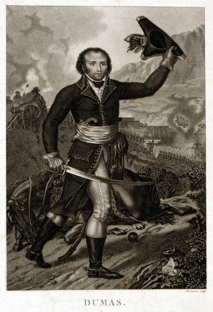 Retrato de Alexandre Davy Dumas (1762-1806), padre de Alexandre Dumas Padre de Unknown artist