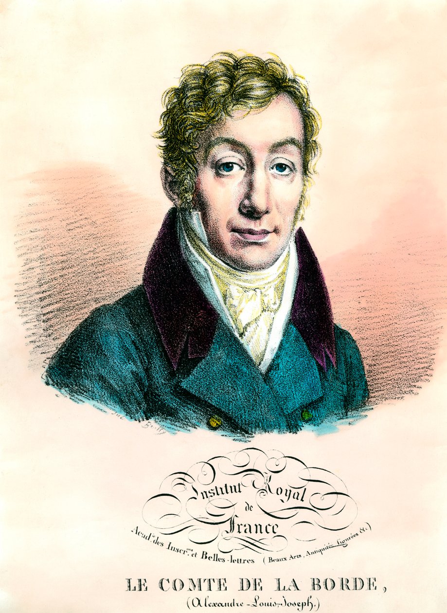 Retrato de Alexandre Louis Joseph, Conde de Laborde (1774-1842) Arqueólogo y político francés. Grabado del siglo XIX Colección privada de Unknown artist