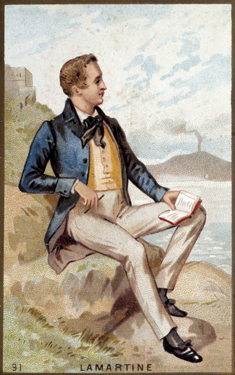 Retrato de Alfonso de Lamartine (1790-1869), poeta francés de Unknown artist
